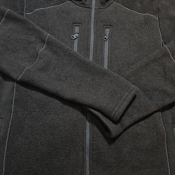 Kühl Mens Interceptr Fleece Jacket Size M Black With Zippered Pockets & Logo - Picture 3 of 15
